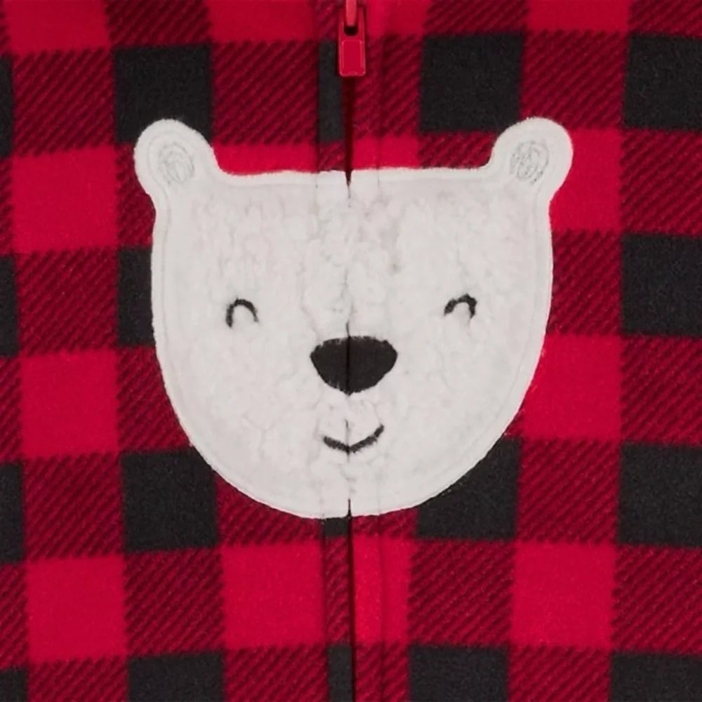 Carter's Just One You nwt Baby Plaid Bear Romper